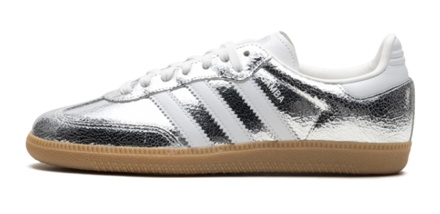 Adidas Samba OG WMNS 'Cracked Silver' JR0035 | Women's Sneakers