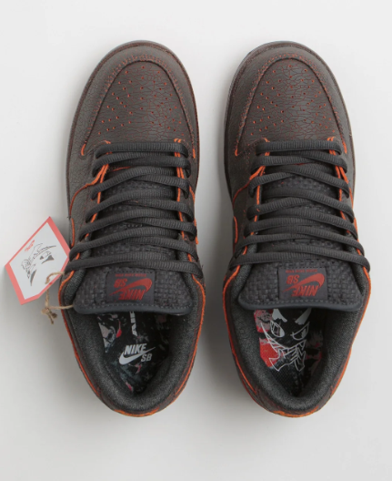 Nike SB Dunk Low Pro Premium 'Krampus' – Dark Smoke Grey / Campfire Orange / Black