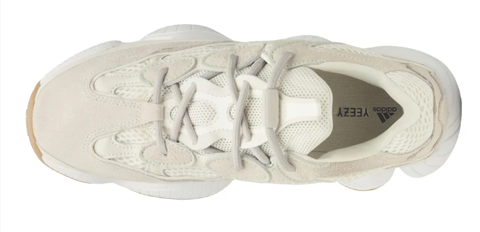 adidas Yeezy 500 'Bone White' Lace-Up Sneakers