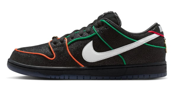 Nike SB Dunk Low Pro QS 'Black / White / Challenge Red' (304292-614)