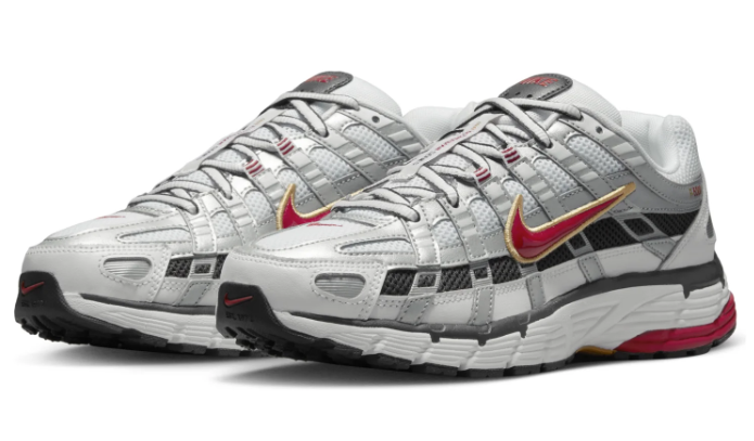 (WMNS) Nike P-6000 CNPT 'Metallic Silver Red'