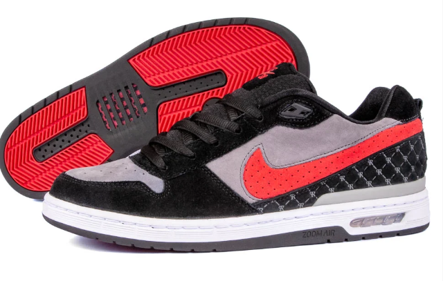 Nike SB Paul Rodriguez Zoom Air 1 'BRED' Black/Varsity Red/Flint Grey