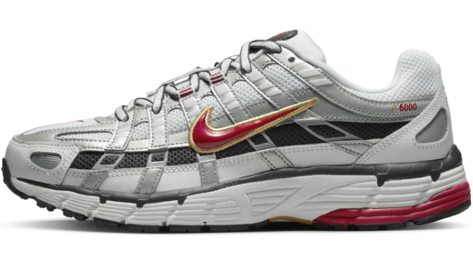 (WMNS) Nike P-6000 CNPT 'Metallic Silver Red'