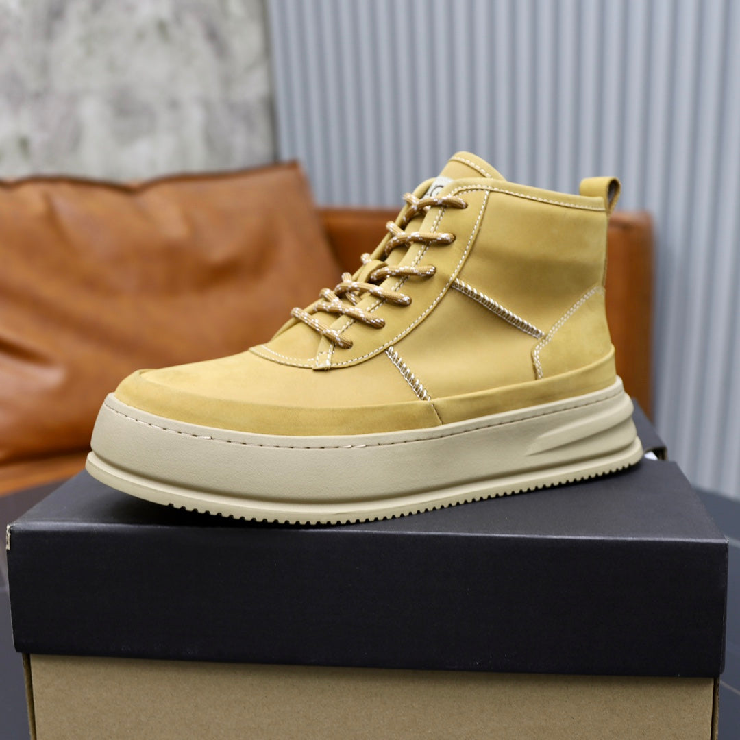 UGG High-Top Sneaker | Butter Yellow Leather & Shearling
