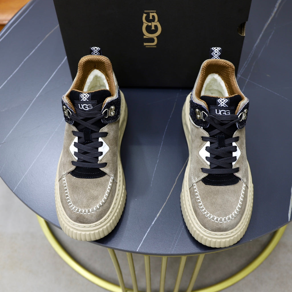 UGG Low-Top Sneaker | Grey Suede & Black Patent | EU 39–44