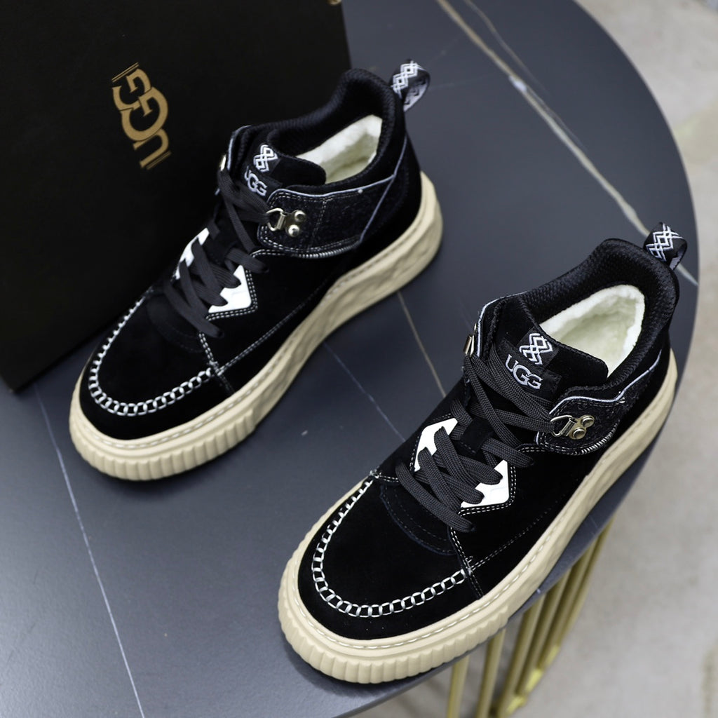 UGG High-Top Sneaker | Black Suede & Shearling | EU 39–44