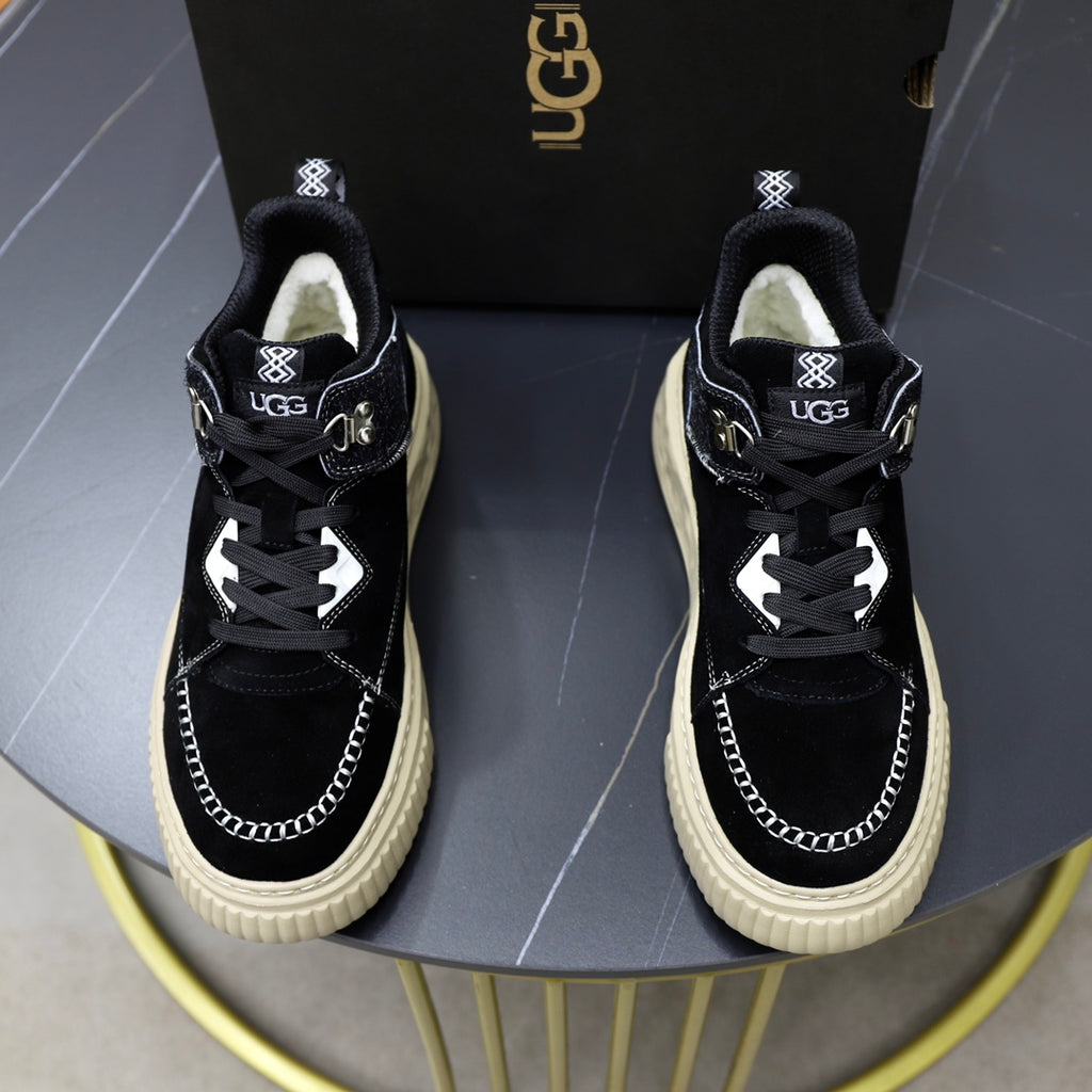 UGG High-Top Sneaker | Black Suede & Shearling | EU 39–44