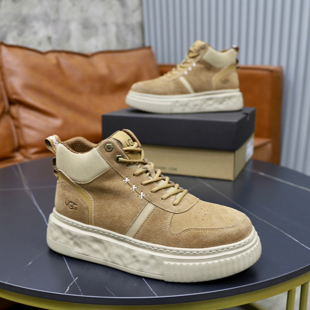 UGG High-Top Sneaker | Sand Suede & Shearling