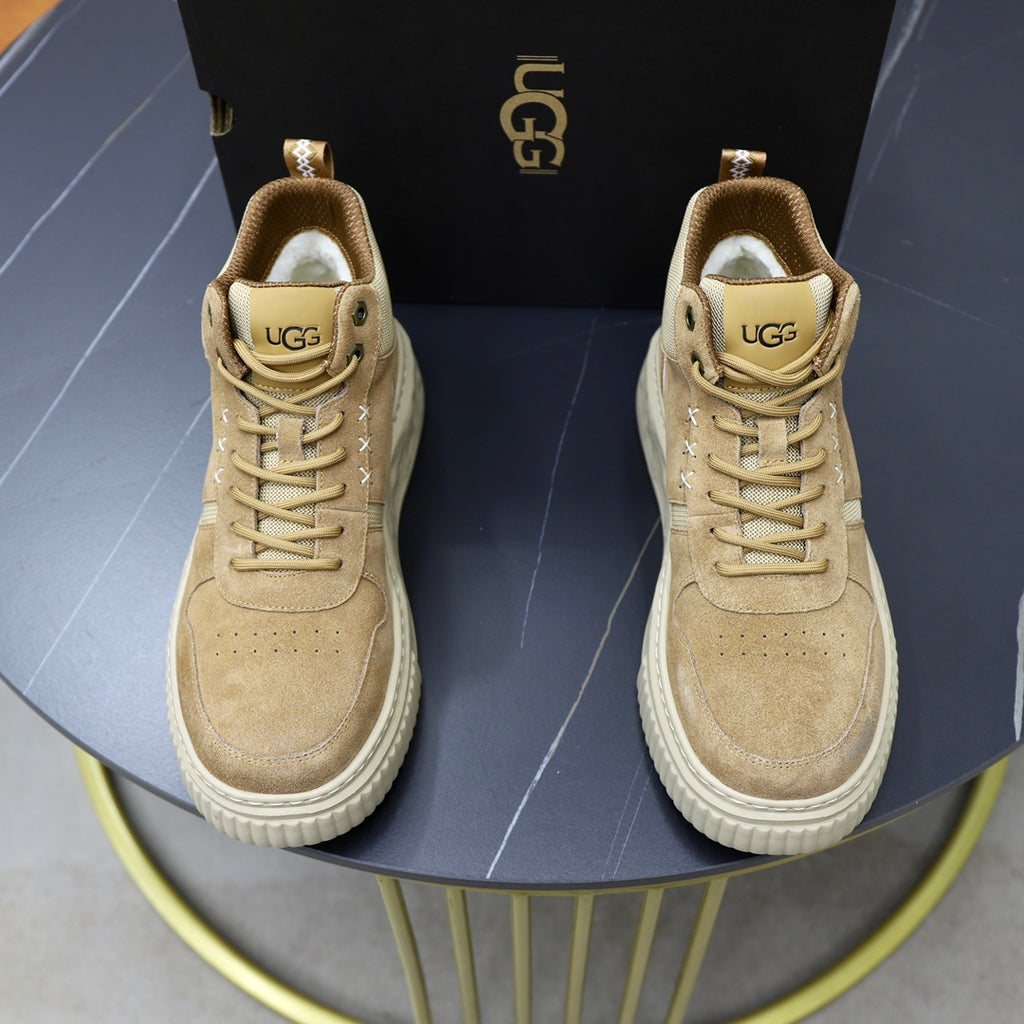 UGG High-Top Sneaker | Sand Suede & Shearling