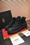 UGG High-Top Sneaker | Triple Black Pebbled Leather
