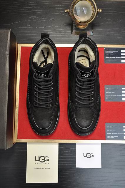 UGG High-Top Sneaker | Triple Black Pebbled Leather