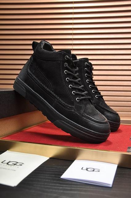 UGG High-Top Sneaker | Triple Black Pebbled Leather