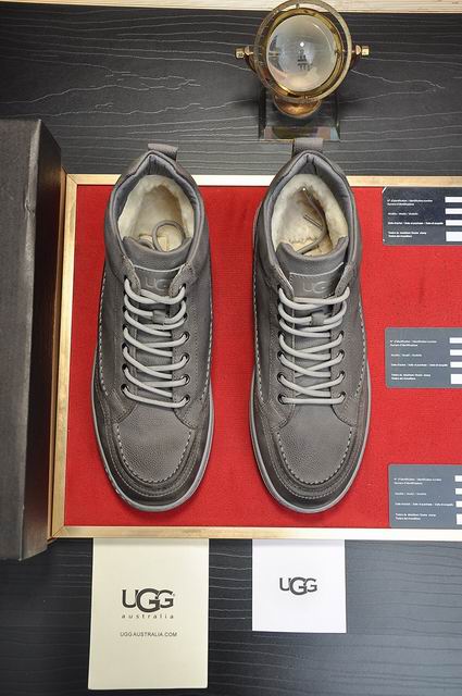 UGG High-Top Sneaker | Charcoal Grey Pebbled Leather