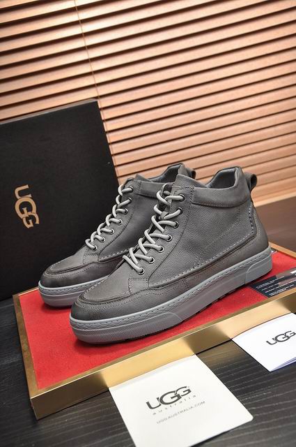 UGG High-Top Sneaker | Charcoal Grey Pebbled Leather