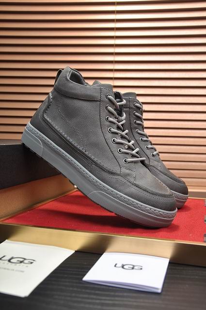 UGG High-Top Sneaker | Charcoal Grey Pebbled Leather