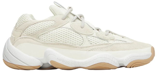 adidas Yeezy 500 'Bone White' Lace-Up Sneakers