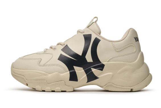 MLB BIG BALL CHUNKY A NY YANKEES SNEAKER (BEIGE)