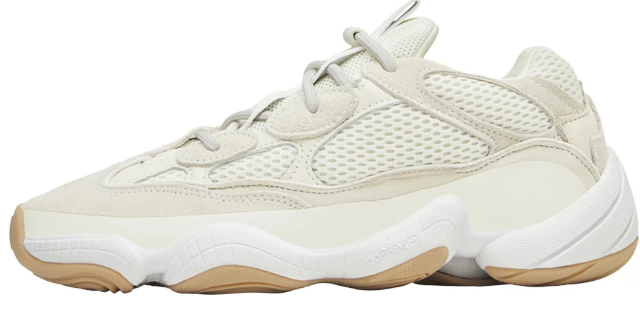 adidas Yeezy 500 'Bone White' Lace-Up Sneakers